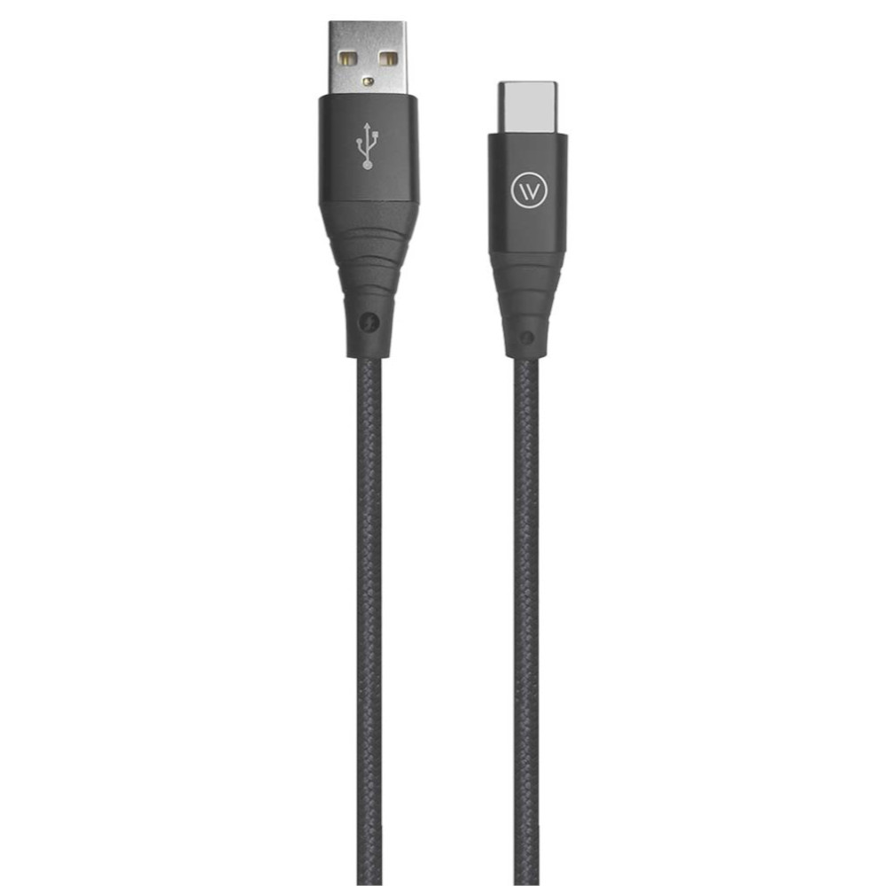 Cabo USB-C para USB Hard Cable em Poliéster preto