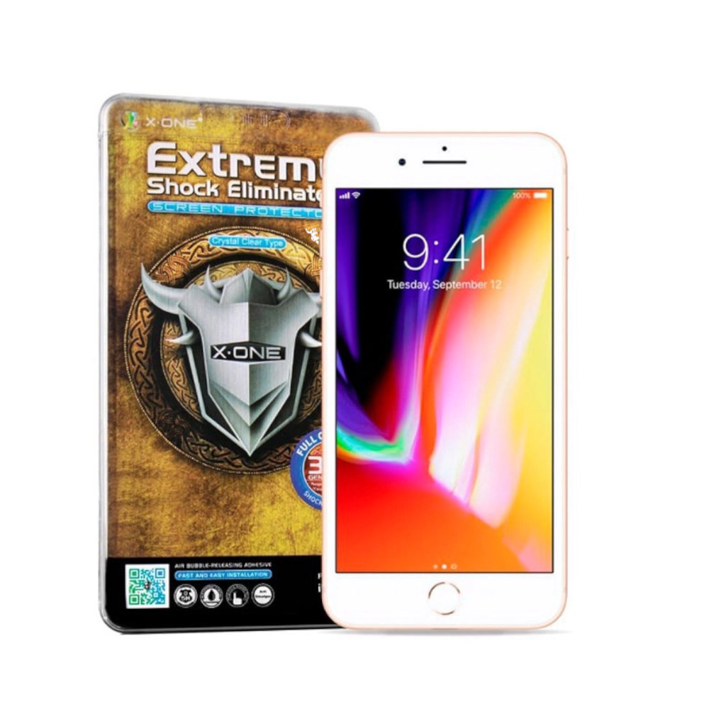 Película X-One para Apple iPhone 7 Plus 8 Plus Branca - Full Cover Extreme Shock Eliminator